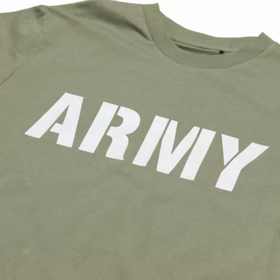 Army T - olive/white