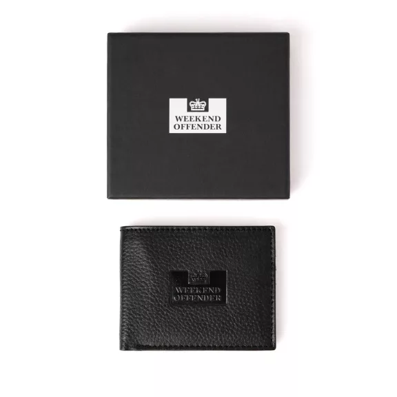 Leather Billfold Wallet With Gift Box - Black