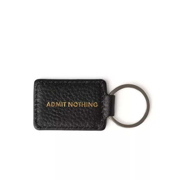 Full-Grain Leather Key Fob - black