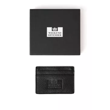 Leather Card Holder With Gift Box - Black