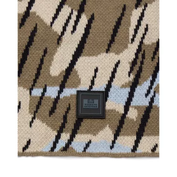 Oden Camo Rib Knit Balaclava - Tobacco Brown