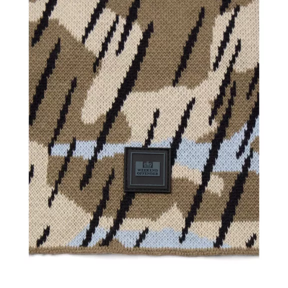 Oden Camo Rib Knit Balaclava - Tobacco Brown