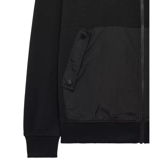 Daponte Zip Through Hoodie - black