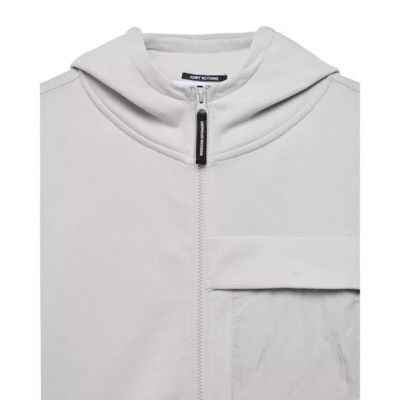 Daponte Zip Through Hoodie - rhino