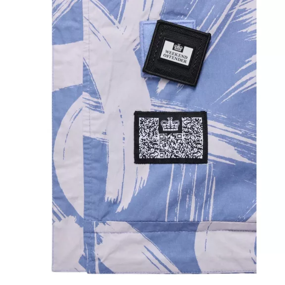 Technician Camo Cotton Jacket - cornflower blue