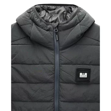 Toronto Hooded Gilet - Cyclone Grey
