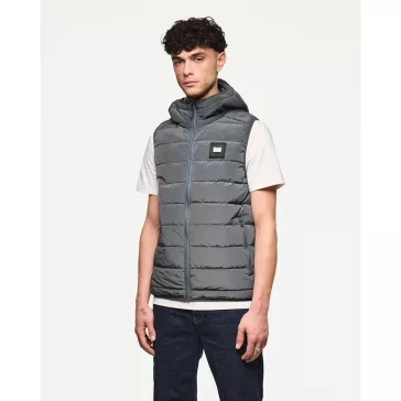 Toronto Hooded Gilet - Cyclone Grey