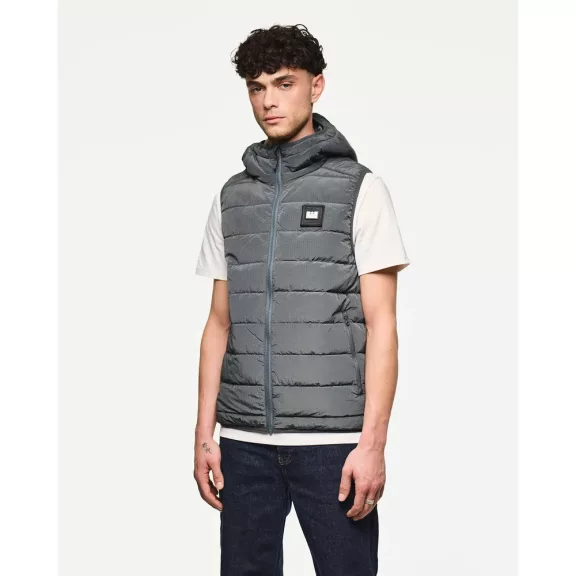 Toronto Hooded Gilet - Cyclone Grey