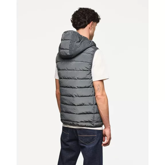 Toronto Hooded Gilet - Cyclone Grey