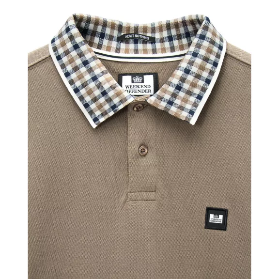 Lindley Long Sleeve Polo Shirt - Tobacco Brown