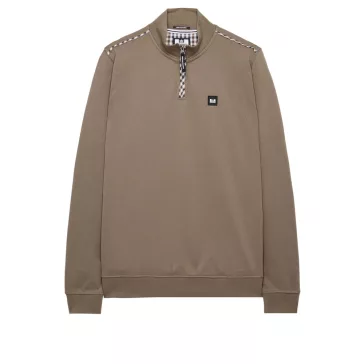 Matisa Quarter Neck Sweatshirt - mocha brown