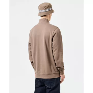 Matisa Quarter Neck Sweatshirt - mocha brown