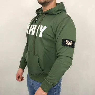Army Zip Hoody - army green