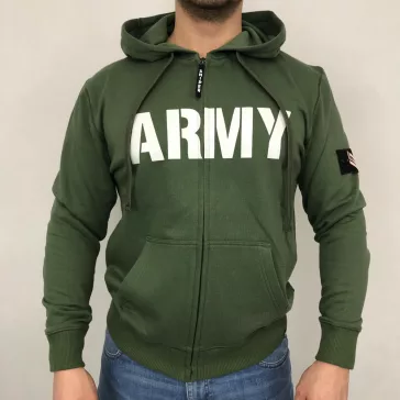Army Zip Hoody - army green