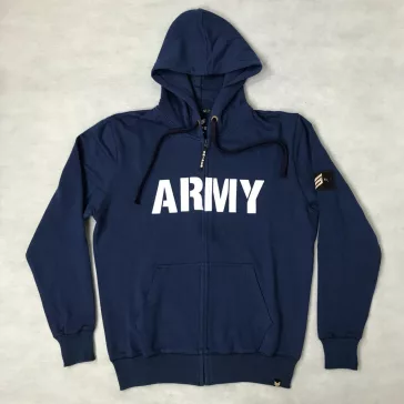 Army Zip Hoody - navy