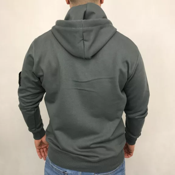 Army Zip Hoody - steel grey