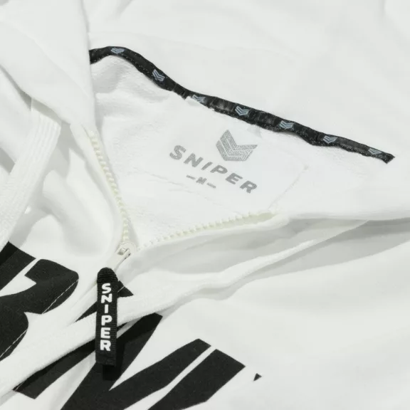 Army Zip Hoody - white