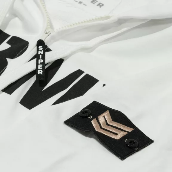 Army Zip Hoody - white