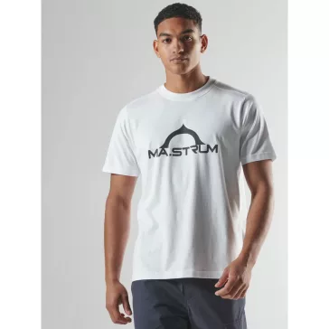 Bora Half Compass Print Tee - Optic White
