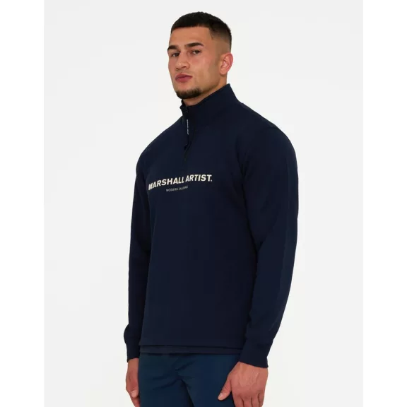 Coastal Erosion 1/4 Zip Sweat - Navy