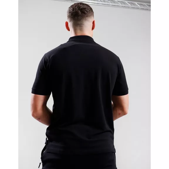 Embroidered Siren Polo Shirt - black