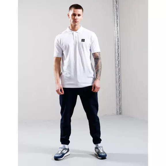 Embroidered Siren Polo Shirt - white