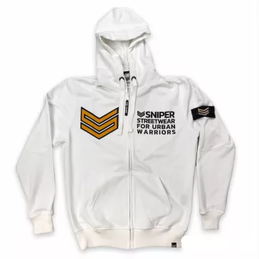 Logo Zip Hoody - white