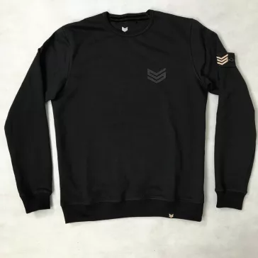 Rubber Logo Sweater - black