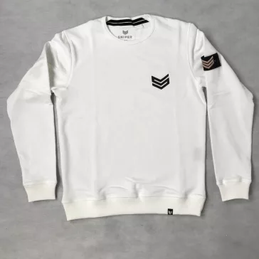 Rubber Logo Sweater - white