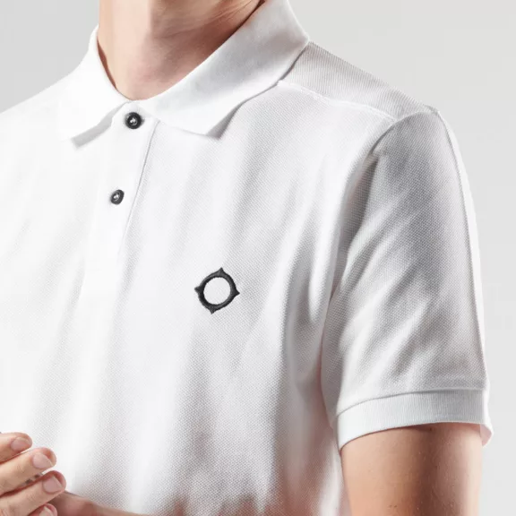 SS Pique Polo - Optic White