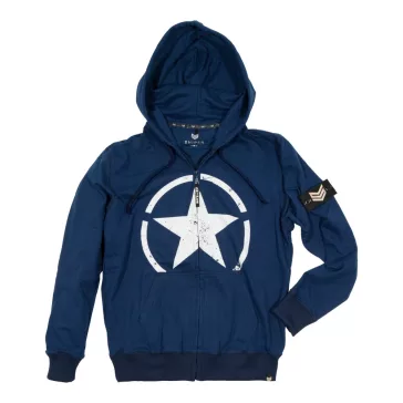 Star Zip Hoody - dark blue